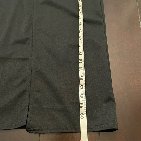 PrettyLittleThing Black One Shoulder Fitted Maxi Dress Women Size US12 - Picture 5 of 7